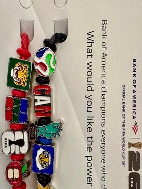FIFA World Cup 2026 Bracelets Featuring Canada, World Cup, Mascot & NYC Charms!